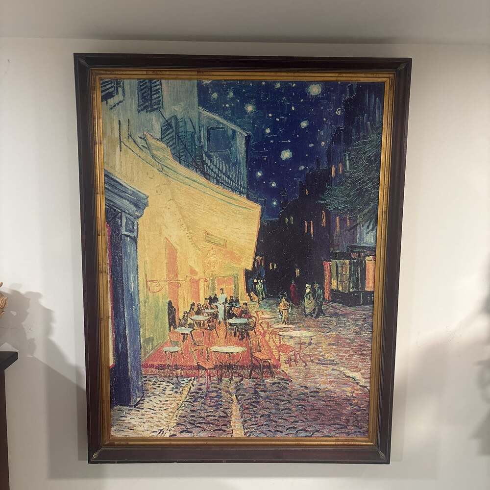 Vincent Van Gogh Cafe Terrace at Night Framed Print